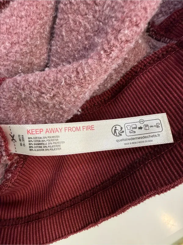 Free People Maroon Relaxed Crewneck Sweatshirt - Image 7