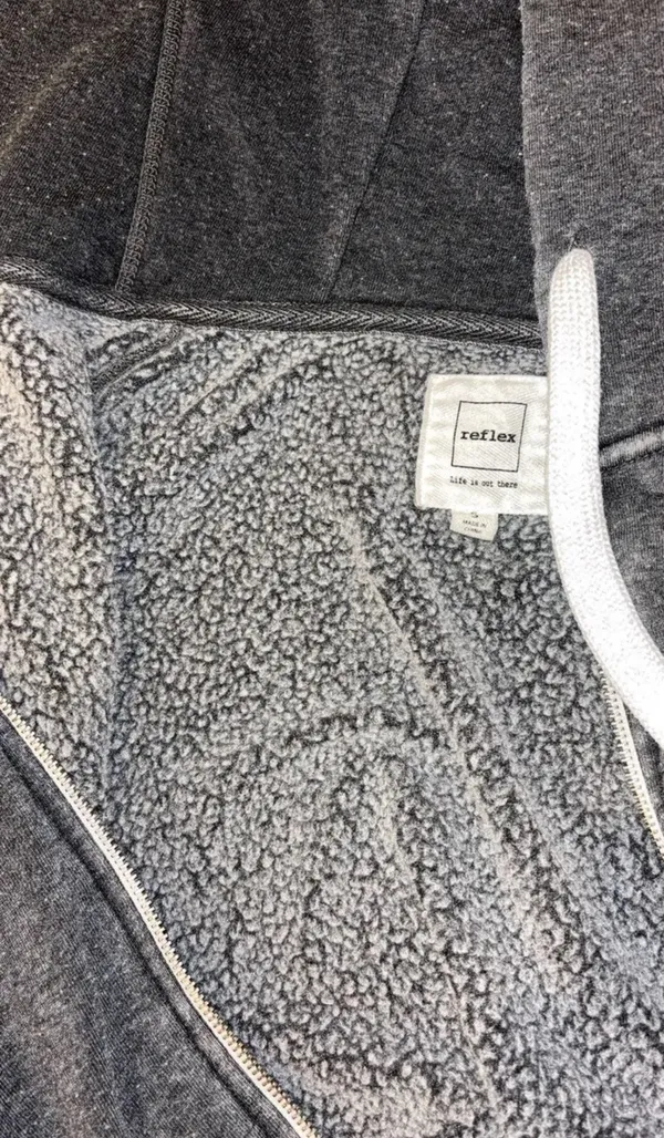 Reflex Zip Up Hoodie Gray - Image 3