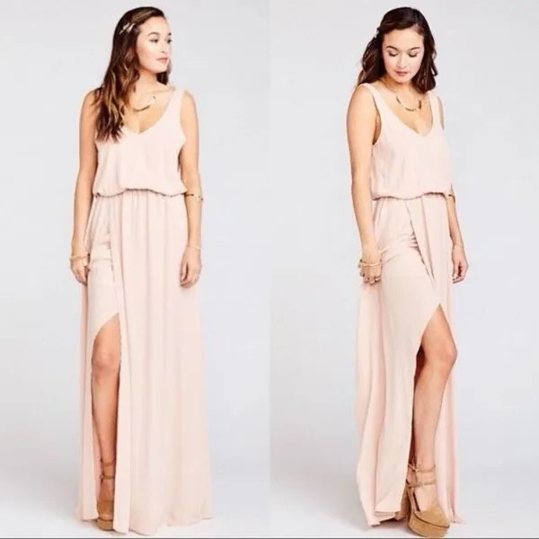Show Me Your Mumu Kendall Maxi Dress in Dusty Blush Crisp Small - Image 2