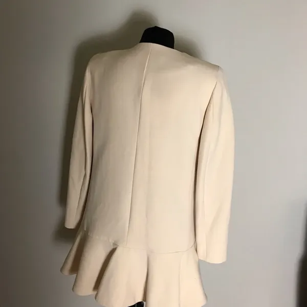 Zara Cream Double-Breasted Women's Coat - Image 5