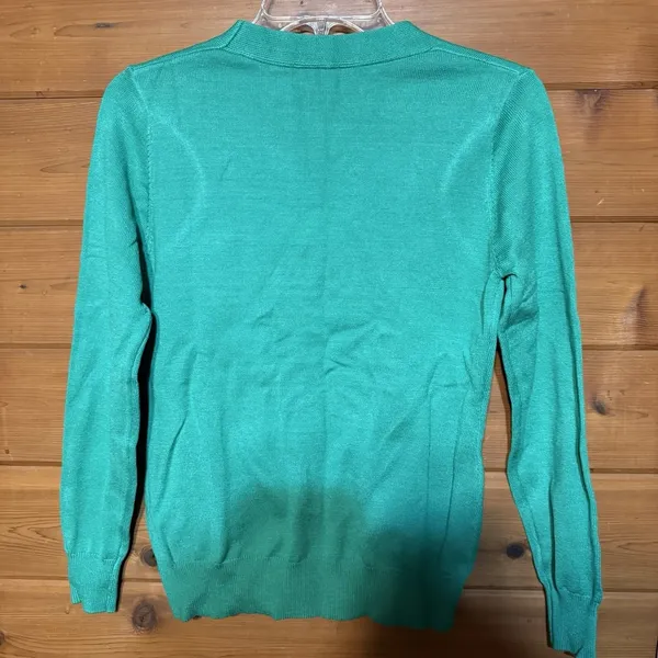 Source Unknown Women's Green Button Front Cardigan Long Sleeve Size Small - Image 7