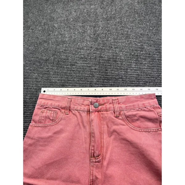 Salmon Pink‎ High Waisted Wide Leg Jeans Womens 31 x 28 Relaxed Denim Casual - Image 3