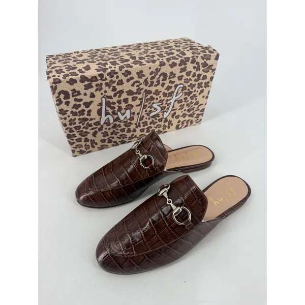 French Sole Cape Mules Size 9 Brandy Croco Leather Bit Preppy nwt Old Money - Image 7