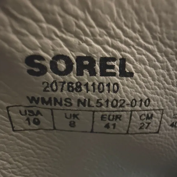 Sorel Roaming Crisscross Slide Sandal Black Leather Platform 10 - Image 3