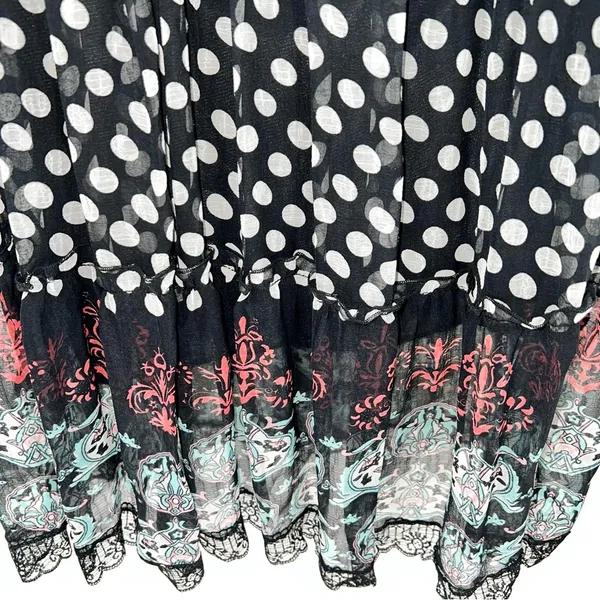 Gurreut Women's Polka Dot Spaghetti Strap Cotton Blend Chiffon Dress-Size L - Image 10