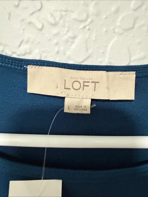 NWT LOFT Teal Long Sleeve Shirt - Large - Image 5