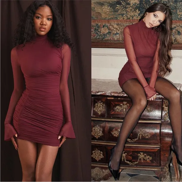 HOUSE OF CB 'Lucasta' Mulberry Gathered Mini Dress‎ NWOT XS - Image 2