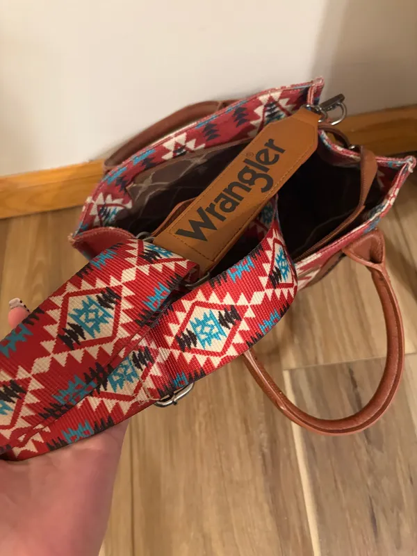 Aztec Maroon Wrangler Purse  - Image 5