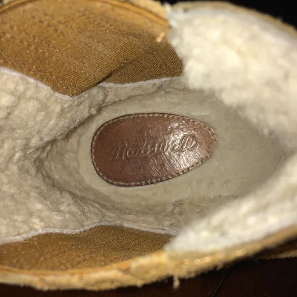 Madewell the toasty fleece lined Chelsea suede boots size 10 - Image 7