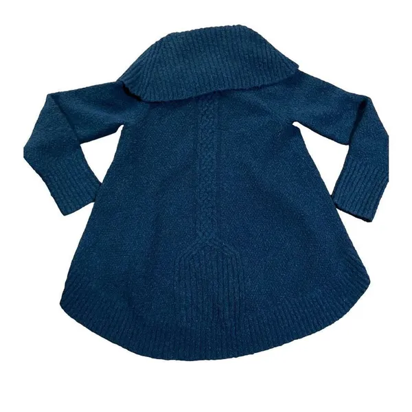 Anthropologie Angel‎ Of The North Cowl Neck teal Sweater size small - Image 2