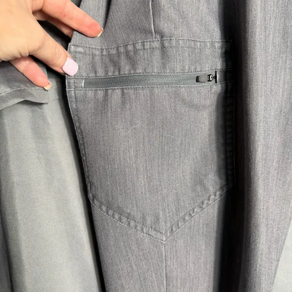 FIGS Zamora Joggers Women Large Gray Scrub Technical Pants Hospital Doctor Nurse - Image 5