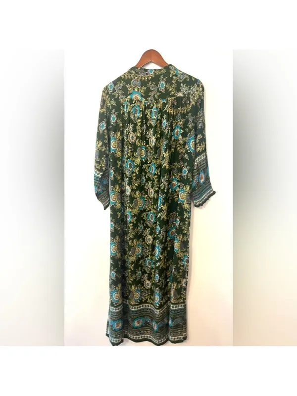 Natural Life Green Floral boho Maxi Dara Dress - Image 7