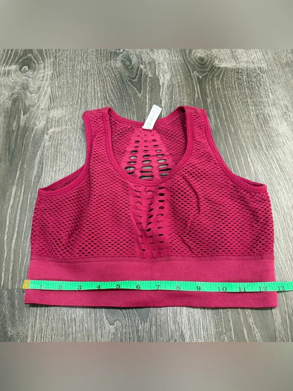Red Mesh Sports Bra Size M - Image 5