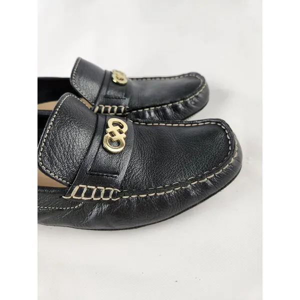 Cole Haan Women's Leather Driving Loafers Navy Gray Shoes Slip On 7.5 Size 8B - Image 4