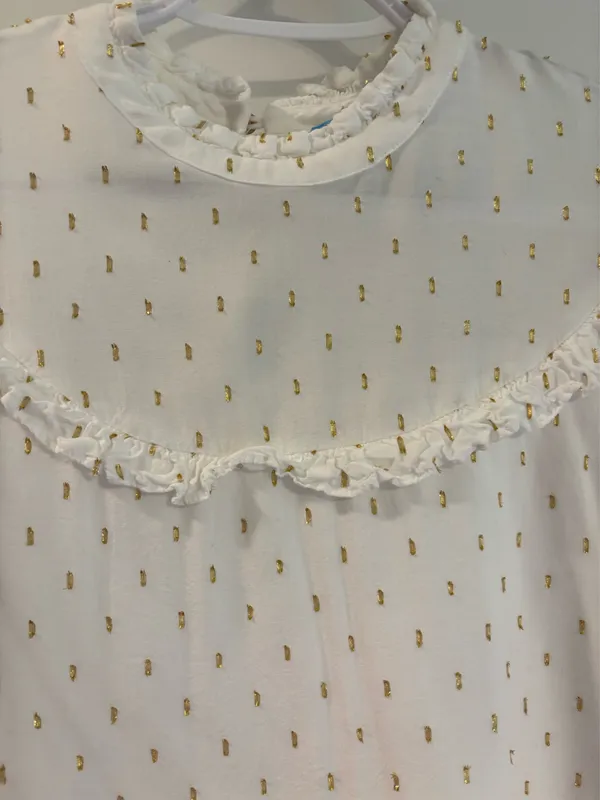 White and Gold Draper James Top - Image 6