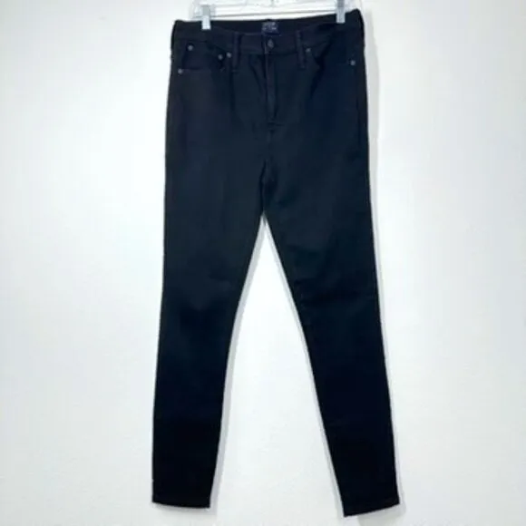 J. Crew‎ Factory Black Denim Size 30 Tall Mid Rise Skinny Ankle NWT Casual - Image 2