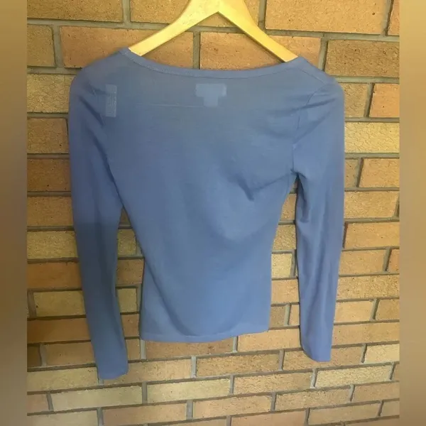Maeve Anthropologie Women’s Long Sleeve Scoop-Neck Top Purple Size Extra Small - Image 3