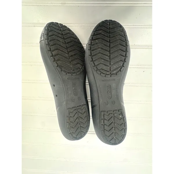 Crocs Size 10 Black‎ Gianna Alice Cap Toe Ballet Slip On Comfort Shoes Flats - Image 8