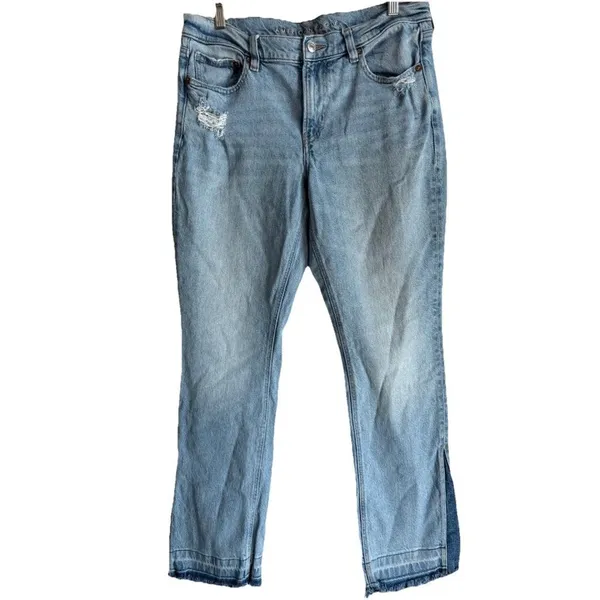 American‎ Eagle Jeans Women's 12 90s Low Rise Skinny Kick Stretch Denim Raw Hem - Image 13