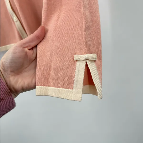 Pendleton‎ Women's Pink Blush Silk Blend Cardigan Sweater Size Medium - Image 4