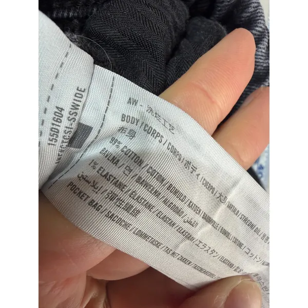 Abercrombie & Fitch The Baggy Low Rise Jeans Women's Size 25‎ Dark Gray Grunge - Image 8