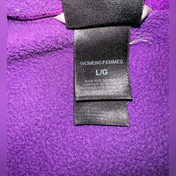 North Face purple full zip fleece jacket size L - Image 7