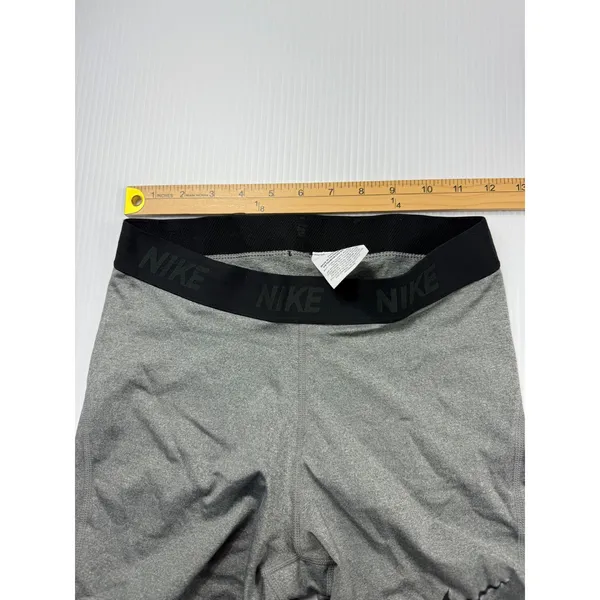 Nike Pro Compression Shorts‎ Spandex Athletic Training Gym Black Logo Medium - Image 2
