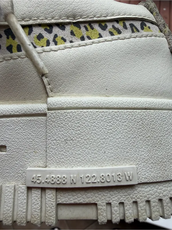 Nike Air Force 1 Pixel SE White Leopard Animal Print Sneakers Women’s 8.5 - Image 10