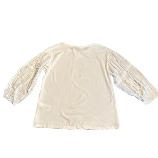 Madewell women’s Puff-Sleeve Drop-Shoulder Knit Oversized Top white Size XXS NWT - Image 5