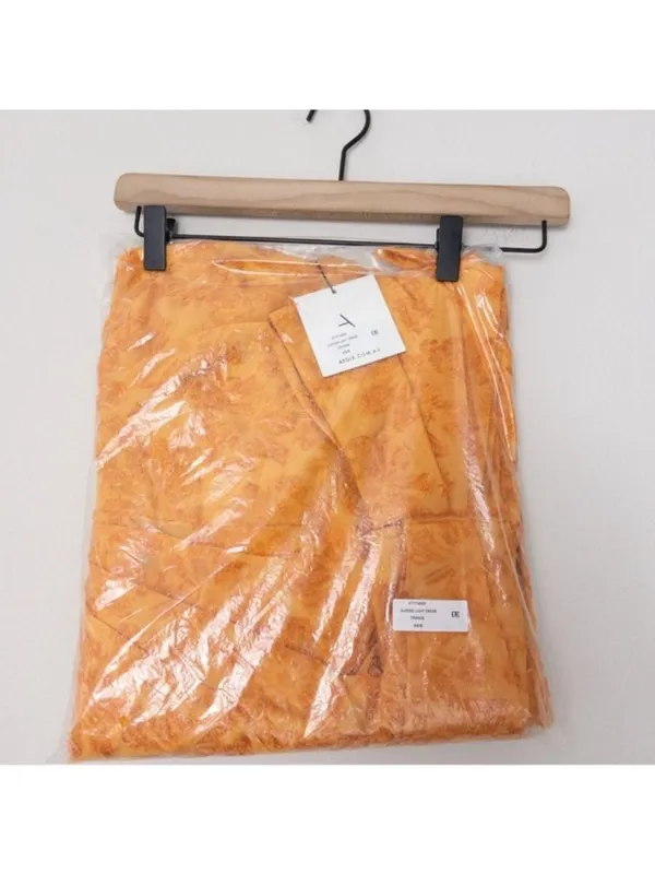 NWT Atoir Guiding Light One Shoulder Ruffle Mini Dress XS Orange 2 Bow - Image 5