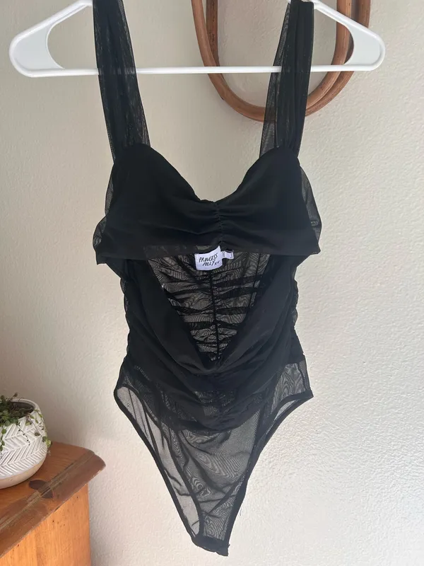 Ruched Cut-Out Bodysuit Princess Polly - Image 2