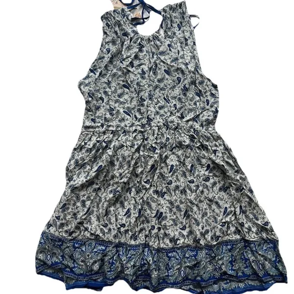 NWT Varga Paisley Women’s Mini Dress M Beach Boho Vacation Resortwear Coastal - Image 3