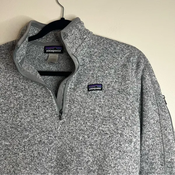 Patagonia Better Sweater 1/4‎ Zip Gray Fleece Jacket M Women’s - Image 2
