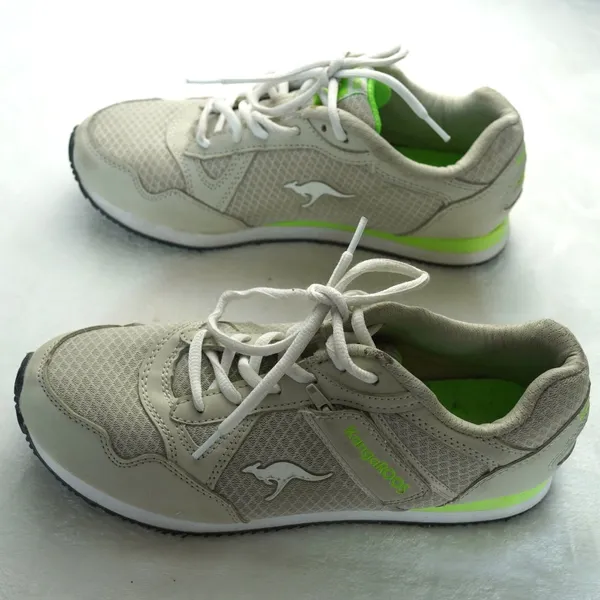 KangaROOS White Neon Green Sneakers Womens‎ 8 EUR 40 - Image 5