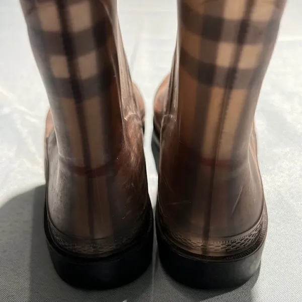 Burberry Plaid Signature Knee High Rain Boots Size 36/ 5.5‎ Fisherman Core B40 - Image 6