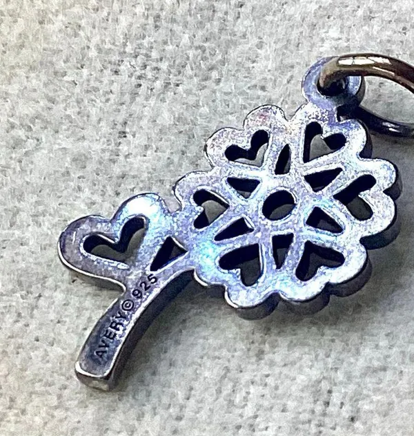 RETIRED James Avery Seven Hearts Flower Charm - Image 3