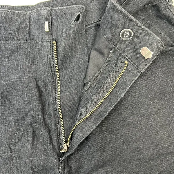 Abercrombie & Fitch S Shorts Black Linen Blend Tie Waist Casual Summer Cuffed - Image 8