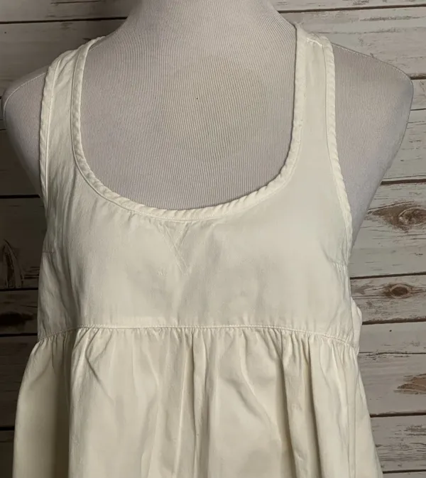 NWT Free People ivory cotton racerback babydoll swing mini dress Size Medium - Image 2