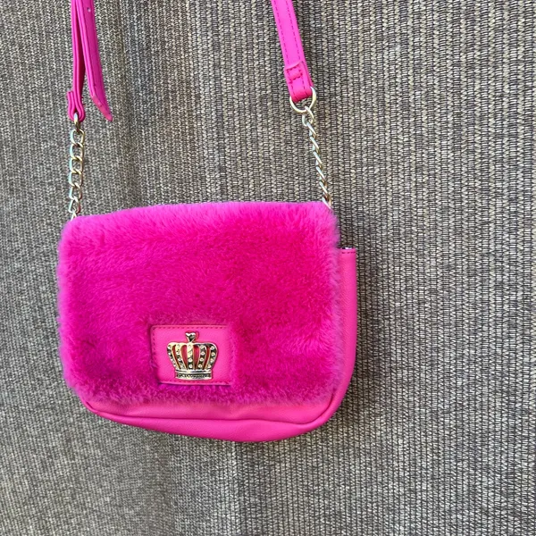 Juicy Couture Vibrant Pink Crossbody Bag Faux Fur Y2K Style - Image 13