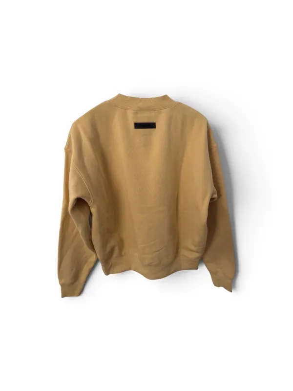 Fear of God Essentials Sweatshirt – Beige Embossed Logo – Size 12 - Image 2