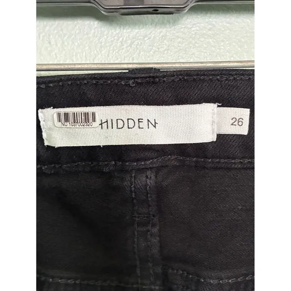 Hidden Jeans Women 28 (US Size 6) Black Boot Cut High Rise Hipster Stretch - Image 2