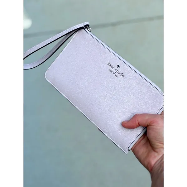 Kate Spade Lucy Medium L-Zip Wristlet - OS - Pastel Lavender - Image 6