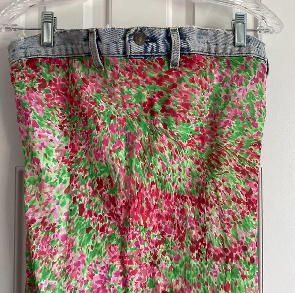 Levi's Jean Top Floral Maxi Dress - Image 2