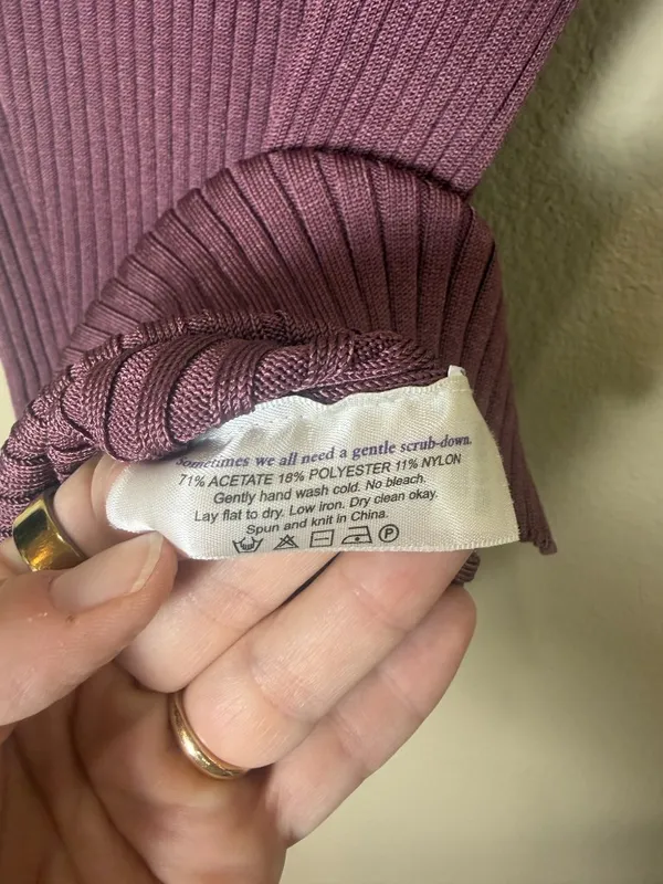 MM LaFleur Ribbed Knit Mauve Pink Sweater Sleeveless Top Size XS - Image 6
