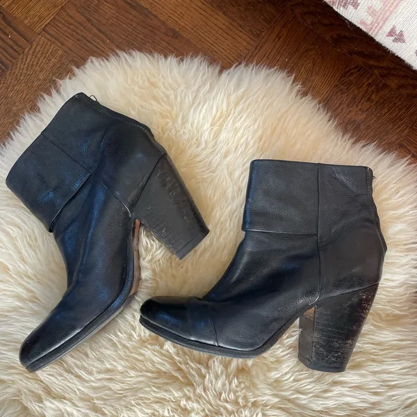 Rag & bone classic newberry boots black leather Taylor swift chunky ankle boots - Image 3