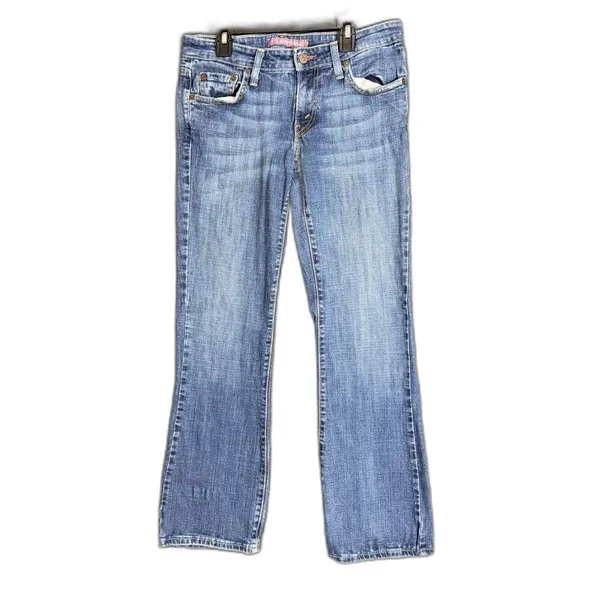Levis Womens Size 9M Superlow 524 Jeans Bootcut Flare Low Rise Blue Denim - Image 2