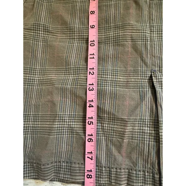 American Eagle Pencil Skirt Women’s Size 6 Gray Plaid Preppy Front Slit EUC - Image 8