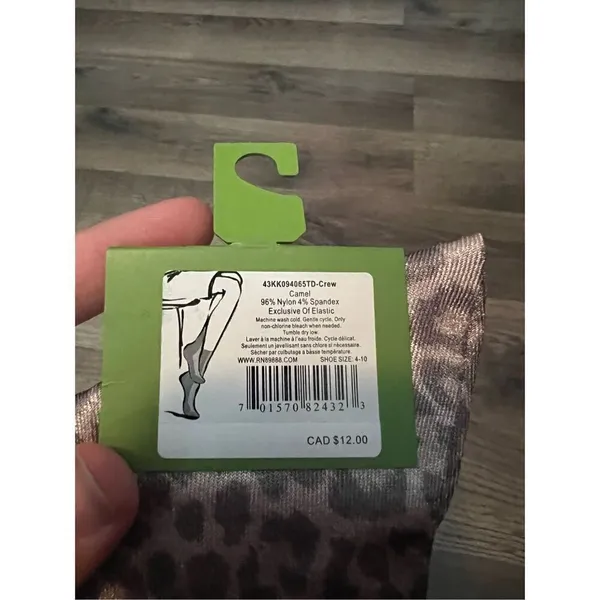 Kate Spade Leopard Meow Crew Socks Woman’s One Size (4-10)NEW - Image 8