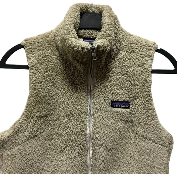 Patagonia Women's Los Gatos Full Zip Fleece Vest Beige Size Small Outdoor Wear - Image 5