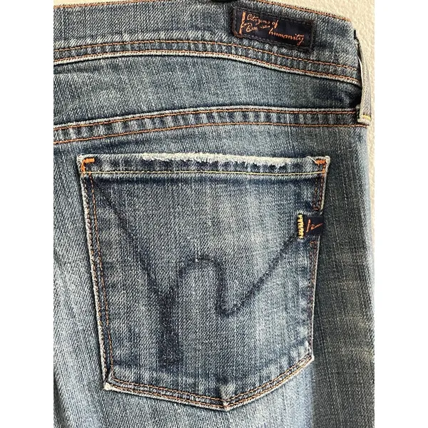 Citizens of Humanity Ingrid Low Rise Flare Jeans Y2K Stretch Denim 30 - Image 4